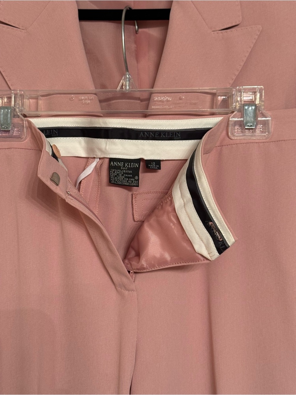 Anne Klein Dusty Rose Women's Blazer & Trousers Pantsuit - Picture 5 of 9